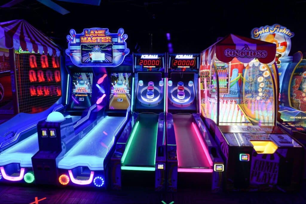 Fundraisers Towson 10 Arcade games at a monster mini golf location.