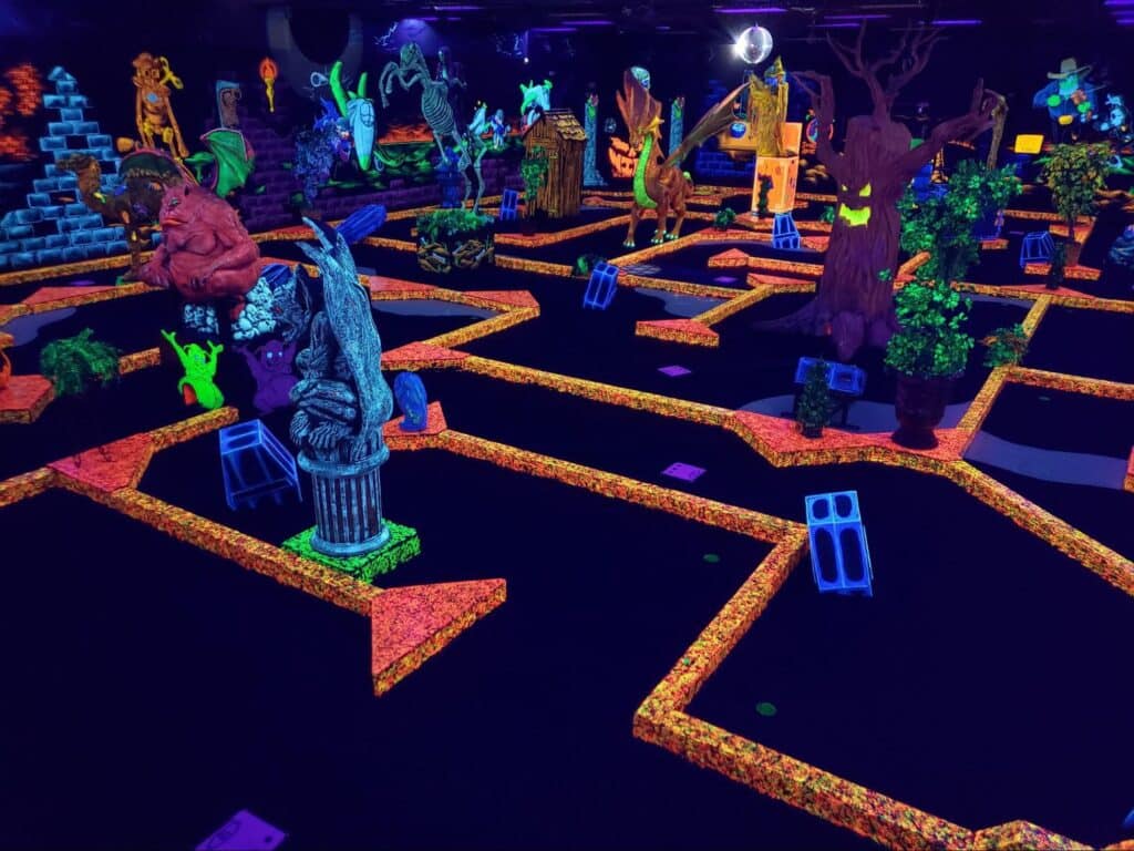 Fundraisers Towson 5 A glow-in-the-dark indoor mini golf course at monster mini golf gastonia.