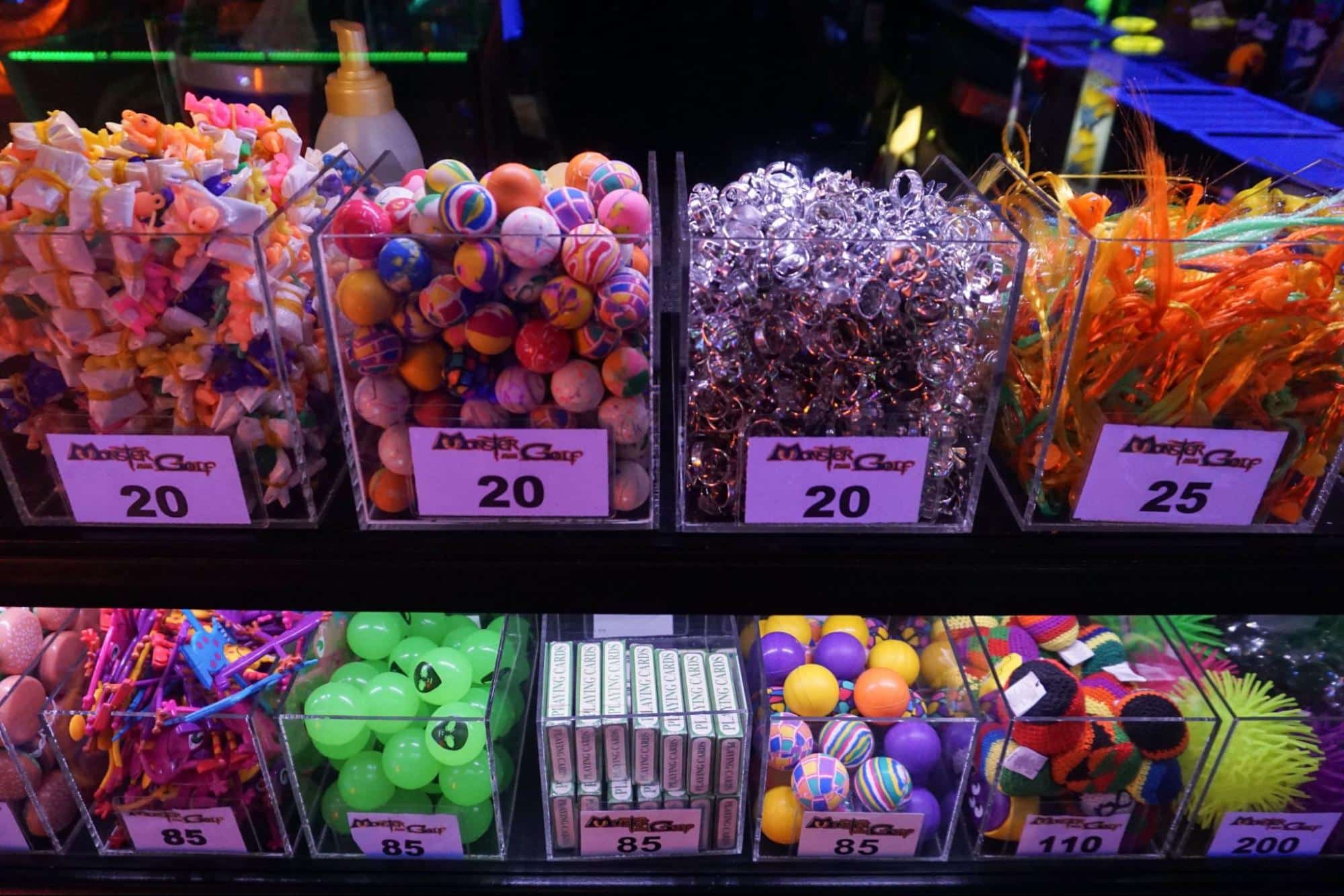 Lafayette Promotions 3 Prize buckets at monster mini golf denver