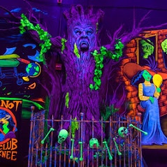 Lafayette, In 8 Glowing scary tree at monster mini golf