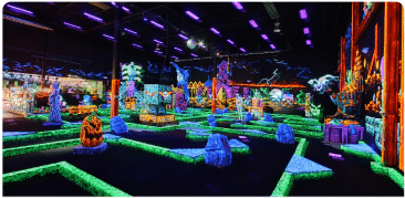 Put put course at monster mini golf